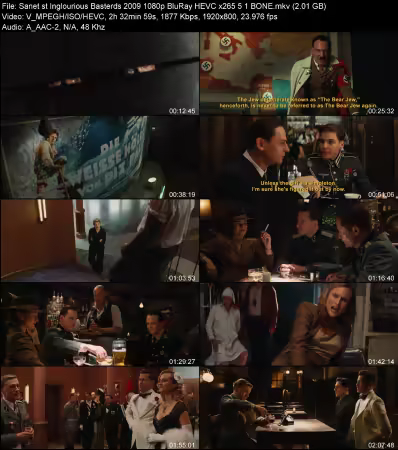 Inglourious Basterds 2009 1080p BluRay HEVC x265 5.1 BONE