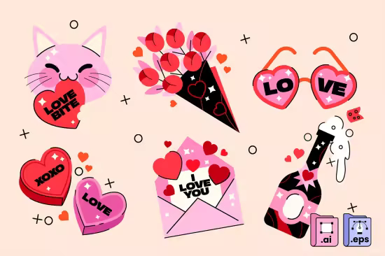 EE - Valentine Love Props Set N9WS5QW