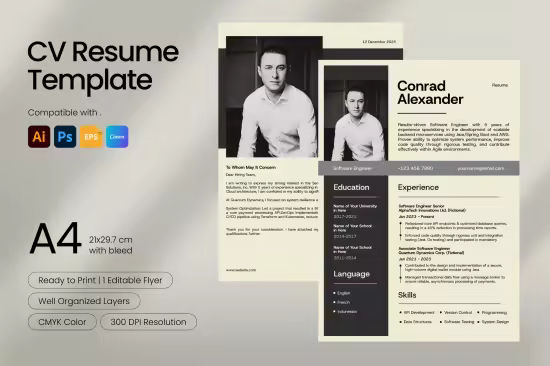 EE - Sam - Modern Professional CV Resume FVKGMVX