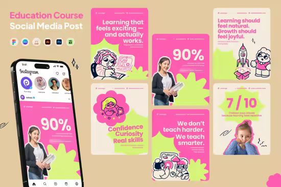 EE - Education Course Social Media Instagram Carousel X829ML7