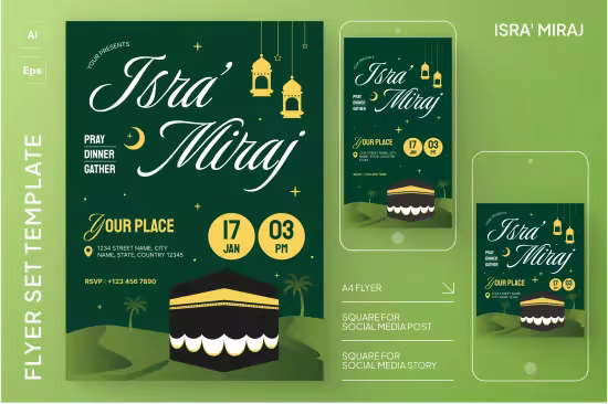 EE - Isra' Miraj Flyer Set VSZETSL