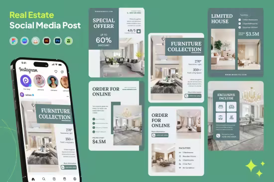 EE - Real Estate Social Media Post Instagram Carousel QDWFGUK