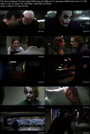 Batman The Dark Knight 2008 Bluray SDR 1080p AV1 5.1 OPUS subs -Dust