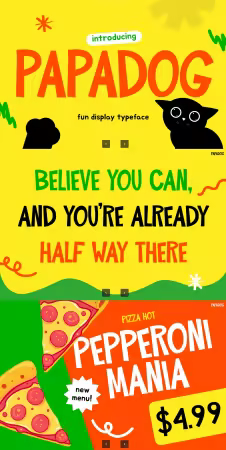 EE - Papadog – Playful Handwritten Display Font BPDC2PY