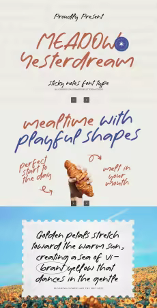 EE - Meadow Yesterdream - Sticky Notes Font Type WB9UTRG