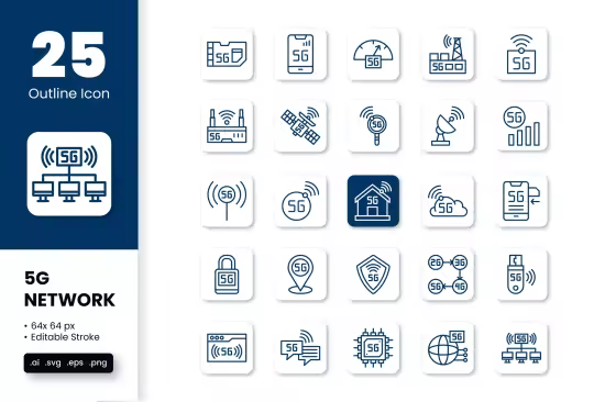 EE - 5G Network Icon Set B2UBQGY