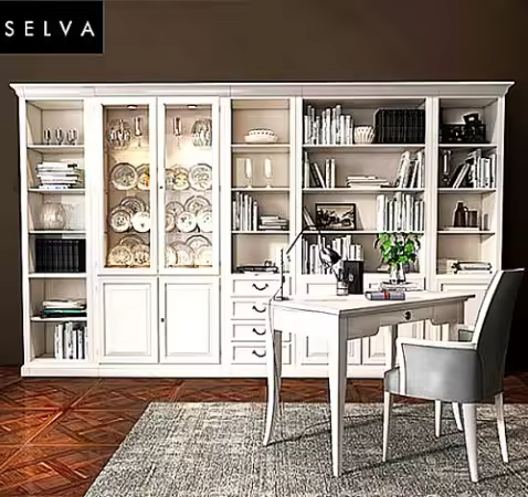 Selva bookcase Mirabeau set sections 02 1080184 - 3D Model
