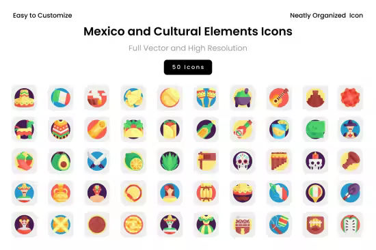 EE - Mexico and Cultural Elements Icons SP58S2T