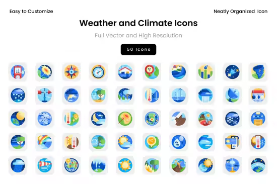 EE - Weather and Climate Icons SQDSNLE