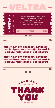 EE - Veltra - Retro Display Font 2PRG79T