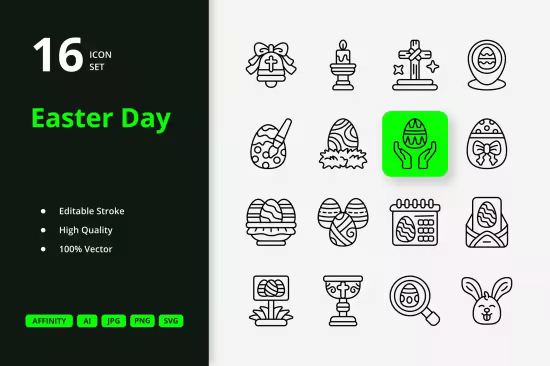 EE - Easter Day Icons 2DX4XD2