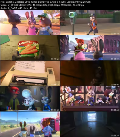 Zootopia 2016 1080p BluRayRip EAC3 5.1 x265-Lootera
