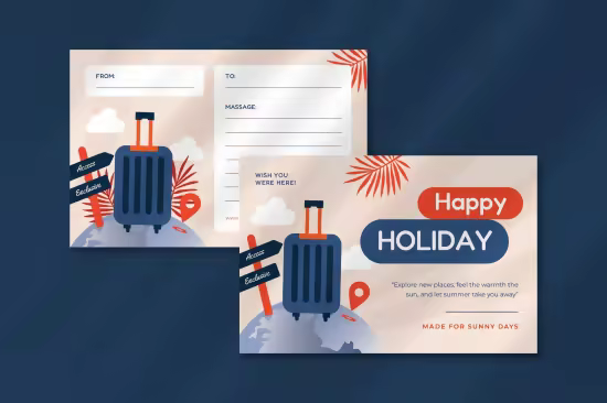 EE - Holiday Travel and Tourism Postcard Template 02 D44TMHT