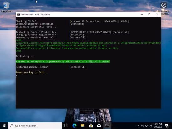 Windows 10 Enterprise/Iot Enterprise 22H2 build 19045.6809 Preactivated Multilingual January 2026