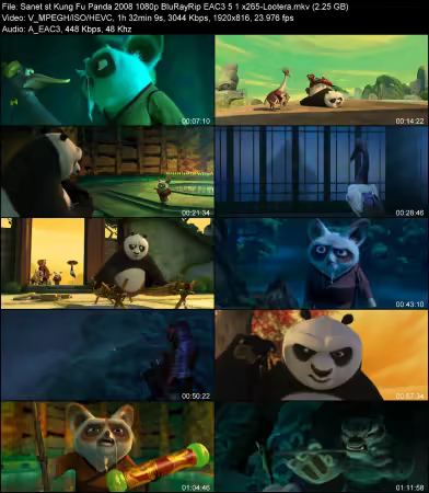 Kung Fu Panda 2008 1080p BluRayRip EAC3 5.1 x265-Lootera