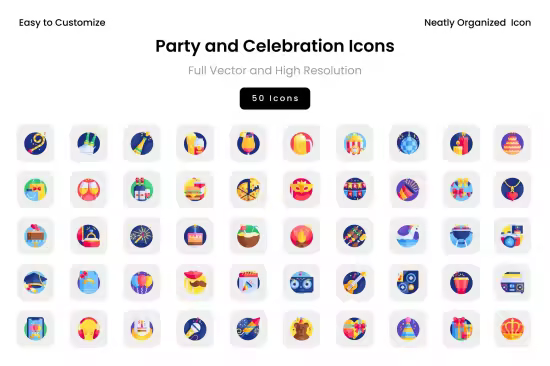EE - Party and Celebration Icons ZE8W9C5