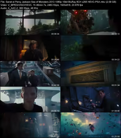 Percy Jackson Sea of Monsters 2013 1080p 10bit BluRay 8CH x265 HEVC-PSA
