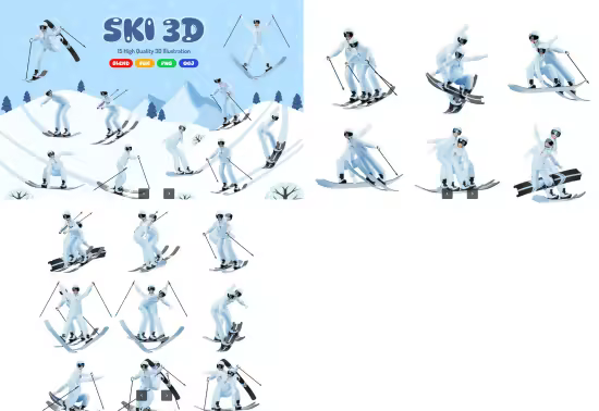 EE - Ski 3D Character 8QSVUAK