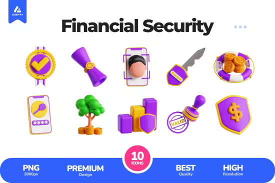 EE - Financial Security 3D Icon FP3Z6NY