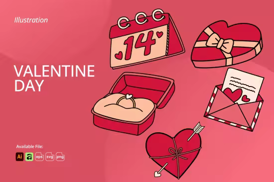 EE - Valentine Day Illustration KTDJWKA
