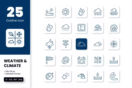 EE - Weather and Climate Icon Set UWKD3K3