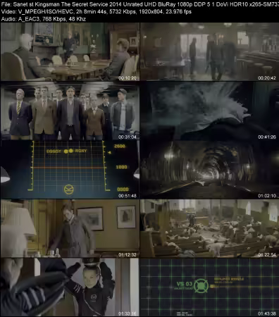 Kingsman The Secret Service 2014 Unrated UHD BluRay 1080p DDP 5.1 DoVi HDR10 x265-SM737