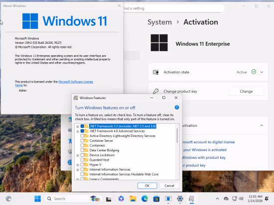 Windows 11 Aio 16in1 25H2 Build 26200.7627 (No TPM Required) Preactivated January 2026