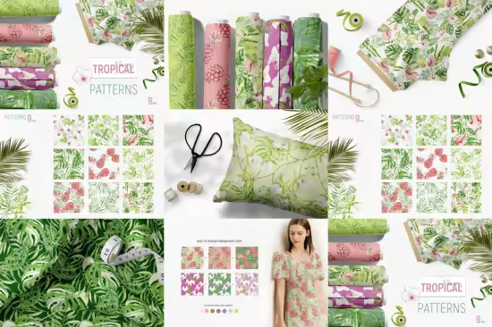 Tropical Patterns - Watercolor Flowers