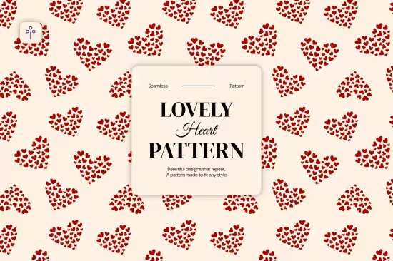 EE - Red Heart Pattern D4JM9UK