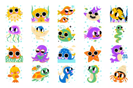 EE - Sea Life, Ocean Animals &amp; Underwater Friends Set 6A5BWS8