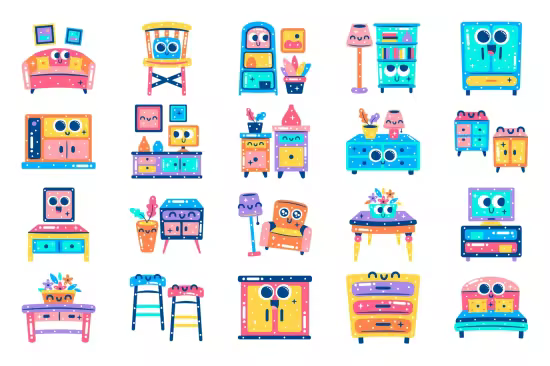 EE - Cute Home Furniture &amp; Interior Decor Set NHZSUV5