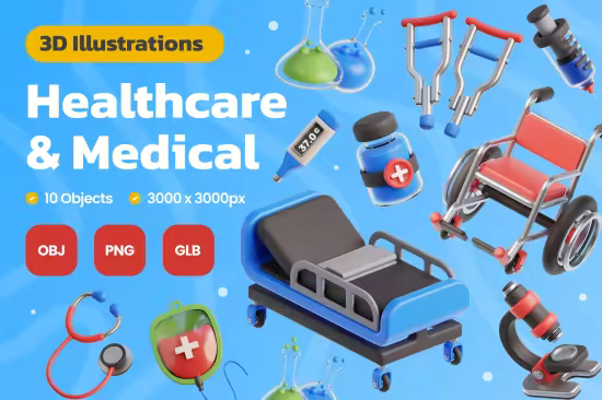 EE - Healthcare and Medical 3D Illustrations R58ZDMV