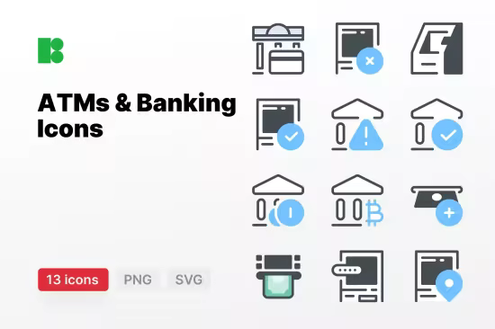 EE - ATMs & Banking Icons R85PCMT