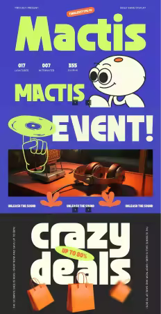 EE - Mactis - Bold Sans Display Font 5X6XNMJ