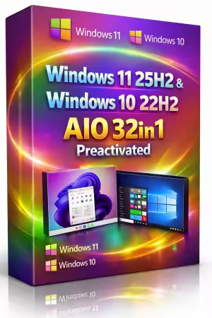 Windows 11 25H2 (No TPM Required) &amp; Windows 10 22H2 AIO 32in1 Multilingual Preactivated May 2026
