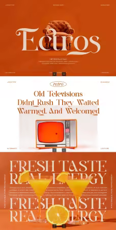 EE - Ectros || Modern Retro Serif Font MF35VFF