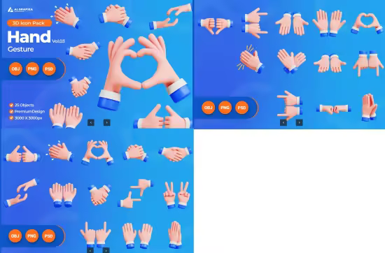 EE - Hand Gesture Vol 3 3D Icon KKU2VT8