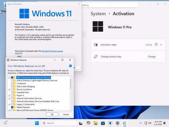 tiny11 Core 26H1 Build 28000.1199 Preactivated (Preview)