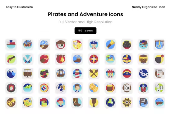 EE - Pirates and Adventure Icons 4XGPV5B