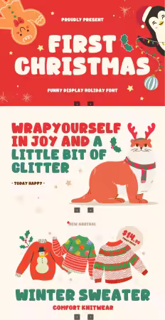 EE - Christmas Font - First Christmas 4MQ6ZDG