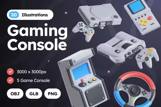 EE - 3D Gaming Console Illustrations 7NN965K