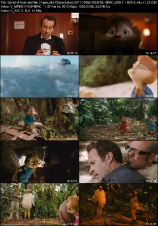 Alvin and the Chipmunks Chipwrecked 2011 1080p WEB-DL HEVC x265 5.1 BONE
