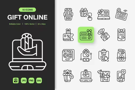 EE - 16 Gift Online Icons 2XGS5MN