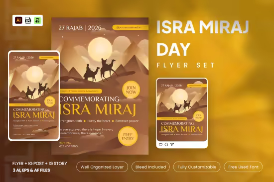 EE - Isra Miraj Flyer Set UPEFWRW