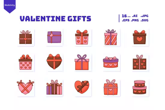 EE - Valentine Gifts Icons DN8BFLU