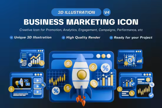 EE - Business Marketing Icon 3D Illustration Pack V4 DTQPE39