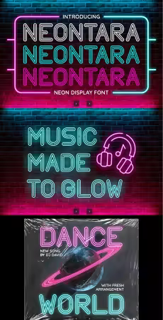 EE - Neontara Neon Display Font RRW9P4F