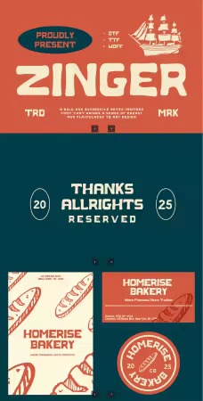 EE - Zinger - Retro Display Font RJ4TA7V