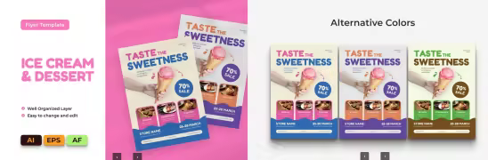 EE - Ice Cream Dessert Flyer R2Y6AAJ
