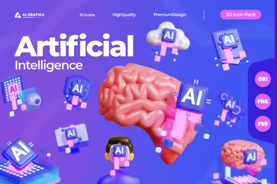 EE - Artificial Intelligence 3D Icon YCC76W9